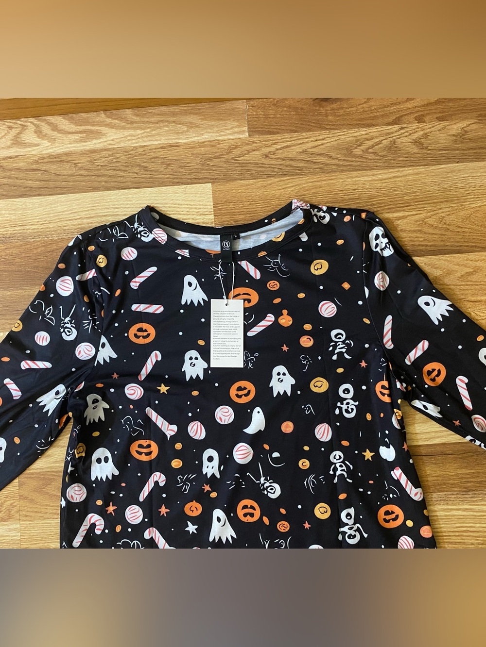 Halloween Ghost & Pumpkin Costume Long Sleeve Tee Shirt Size Large NWT - Picture 5 of 13